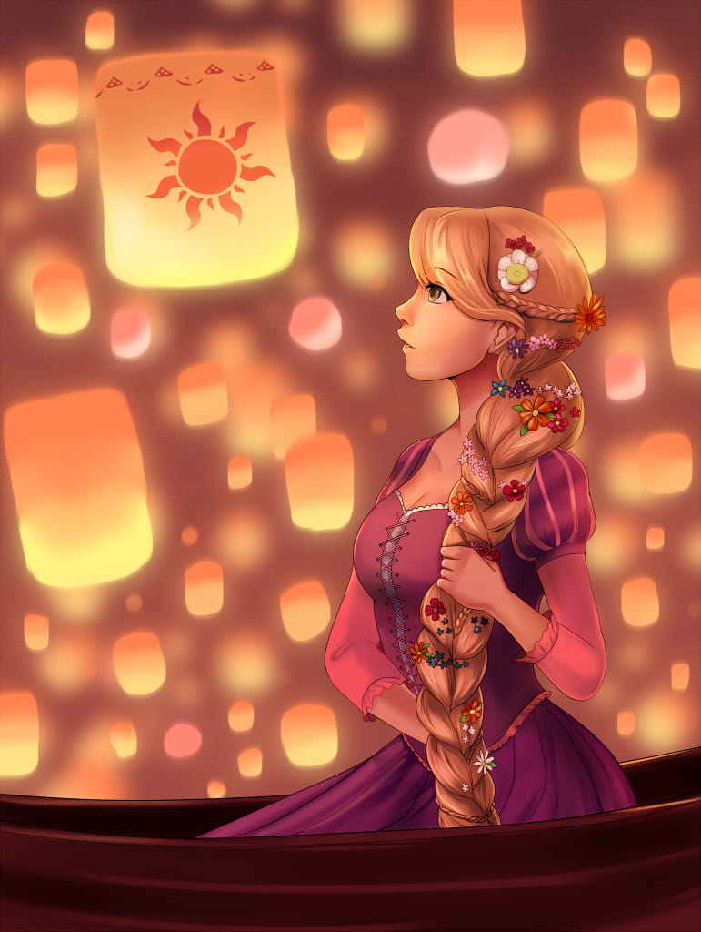 “I see the light”… The beautiful Rapunzel’s dream coming true…